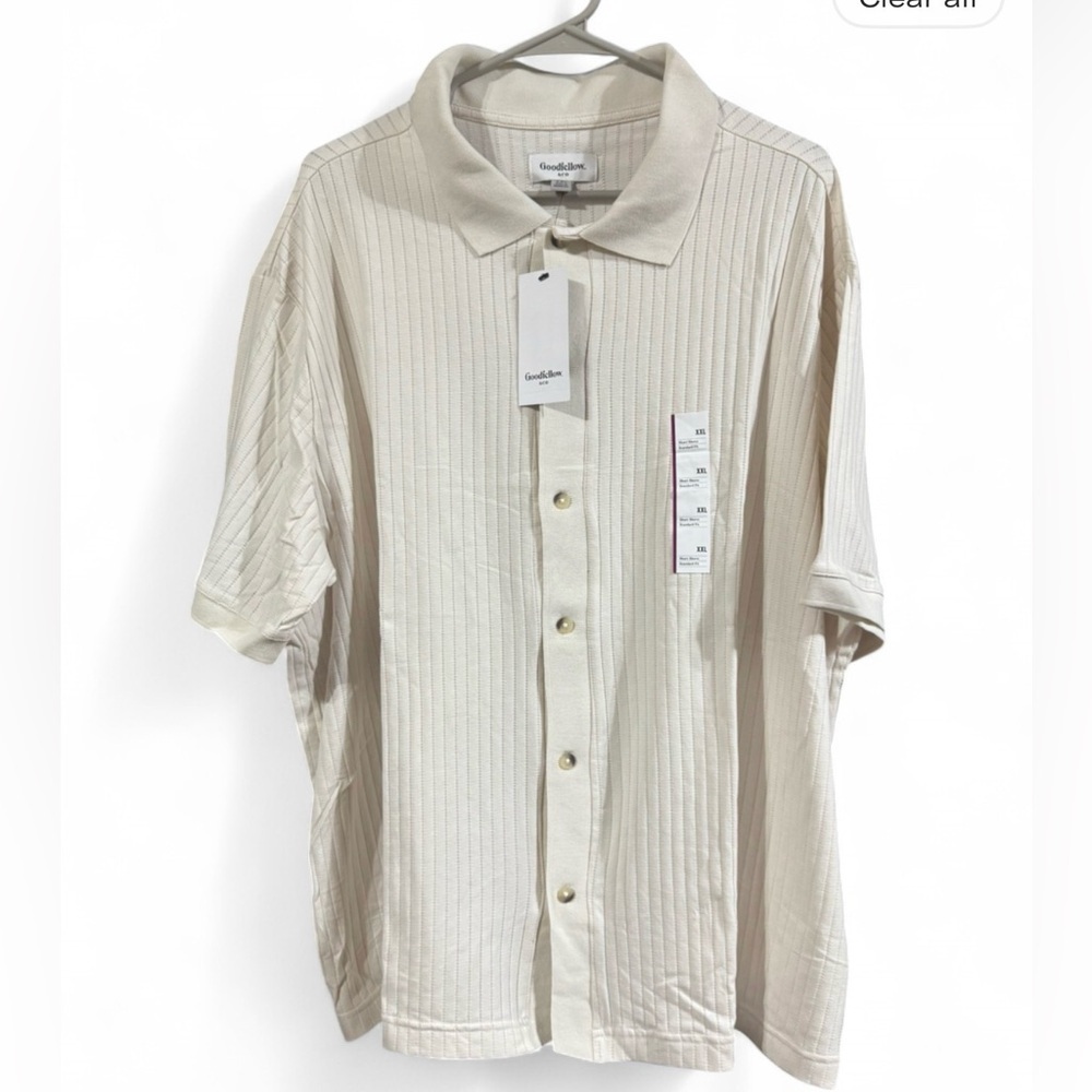 Size XXL Goodfellow & Co Men's Beige Button Down Shirt
